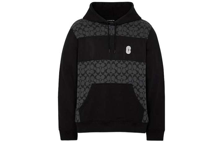 COACH COACH Men Outlet Signature Hoodie Black