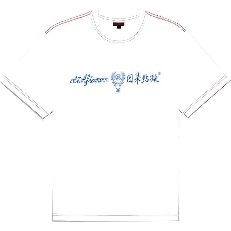 CLOT Chinese Capsule Collection T Shirts Unisex White Crew Neck Moderate Straight Fit
