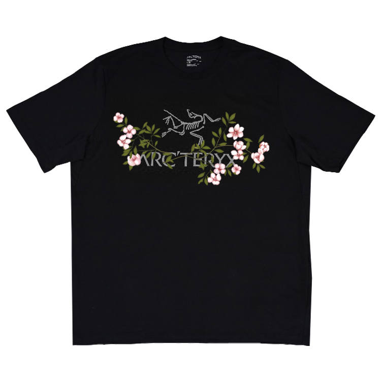 Arcteryx T Shirts Men's Black/Black Crew Neck Moderate Straight Fit
