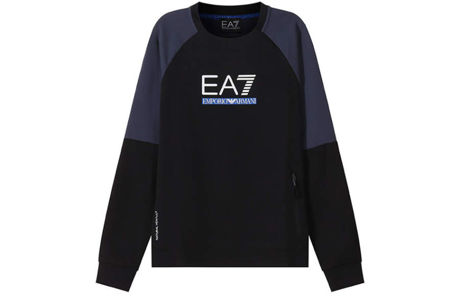 EMPORIO ARMANI Sweatshirts Men's Black Crew Neck Moderate Other