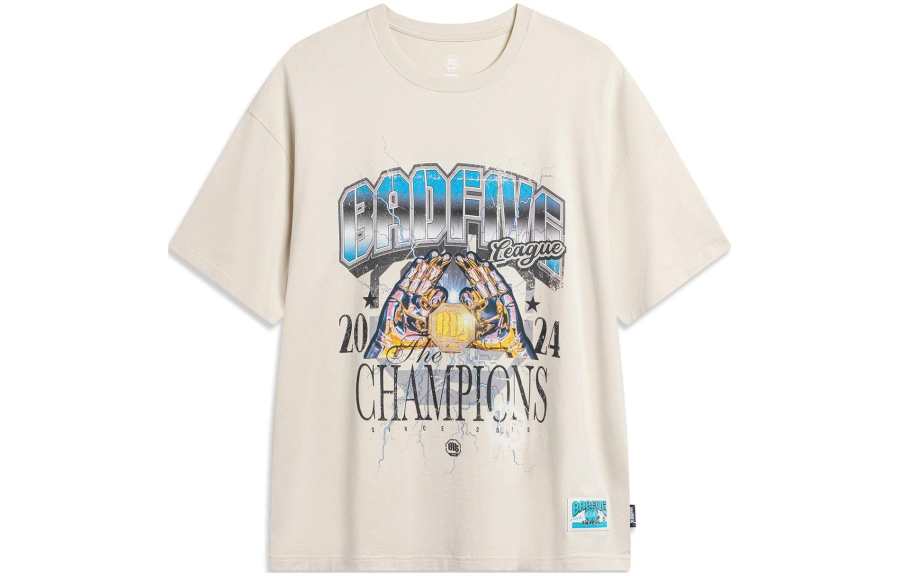 Li-Ning Li Ning BADFIVE T Shirt Men's Sand Gravel Gray