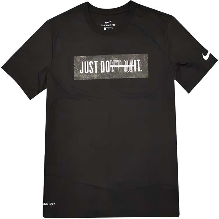 Nike Nike T Shirts Men's Black Crew Neck Moderate Straight Fit