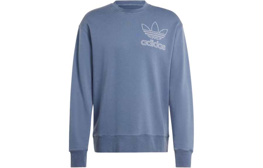 Adidas Originals Adicolor Outline Crewneck Sweatshirt Men's Gray Blue