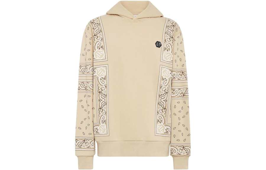 Philipp Plein logo-patch cotton hoodie