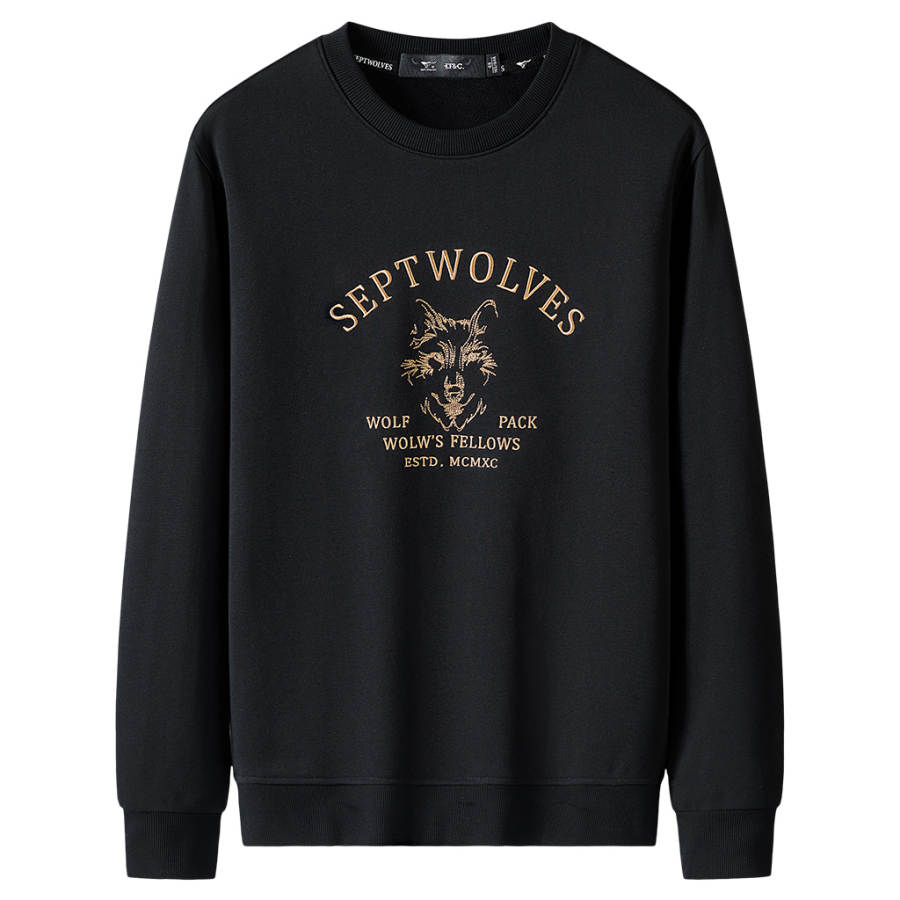 SEPTWOLVES SEPTWOLVES Sweatshirts Men's Crew Neck Moderate Regular