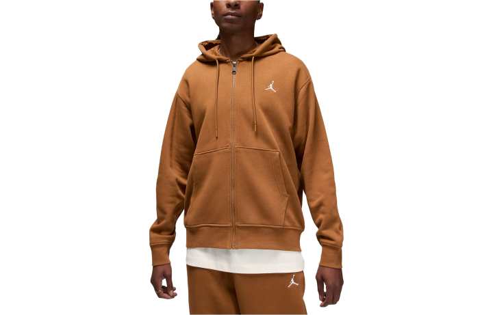 Jordan Jordan ESSENTIALS Sweatshirts Men's Light UK Tan Hooded Moderate Cardigan