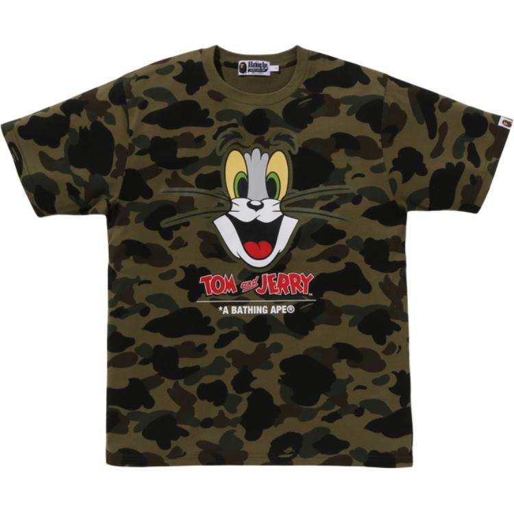 A BATHING APE Bape X Tom And Jerry 85th 1st Camo Tee