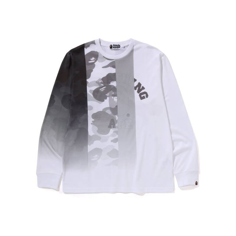 A BATHING APE A BATHING APE Patch Work Print Long-Sleeve Tee