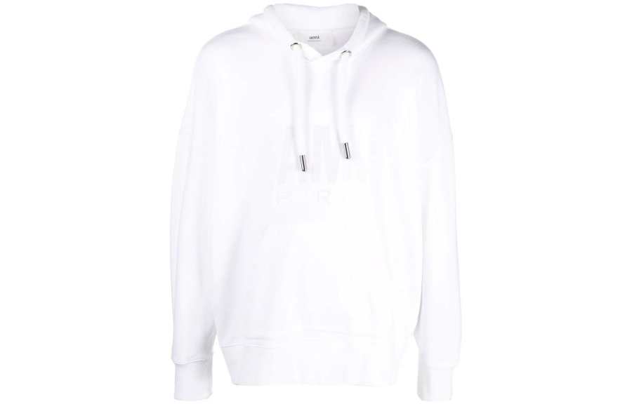 Amiparis tonal logo cotton hoodie