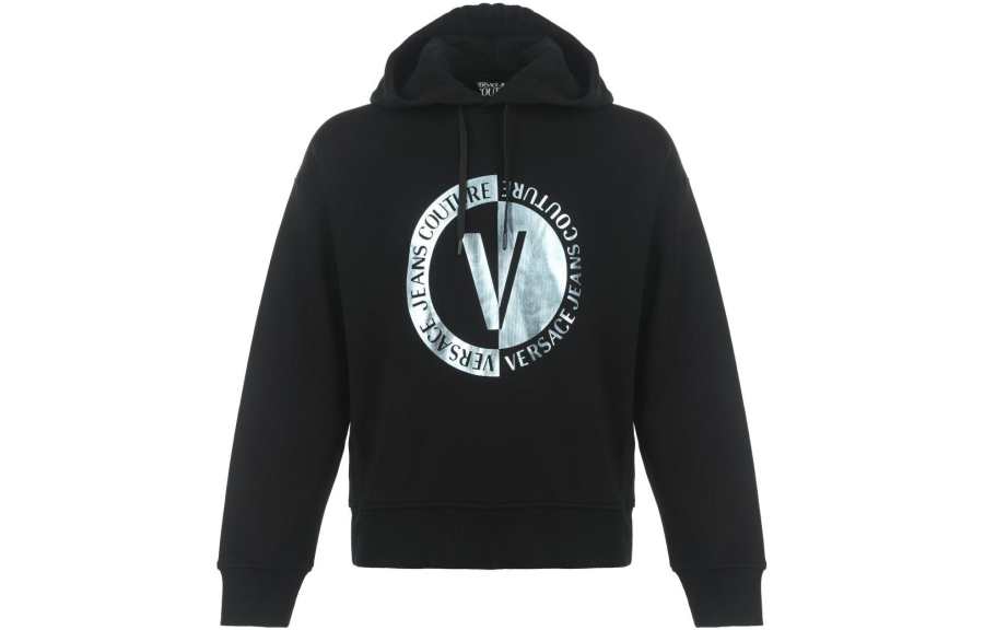 VERSACE JEANS COUTURE Logo Printed Drawstring Hoodie