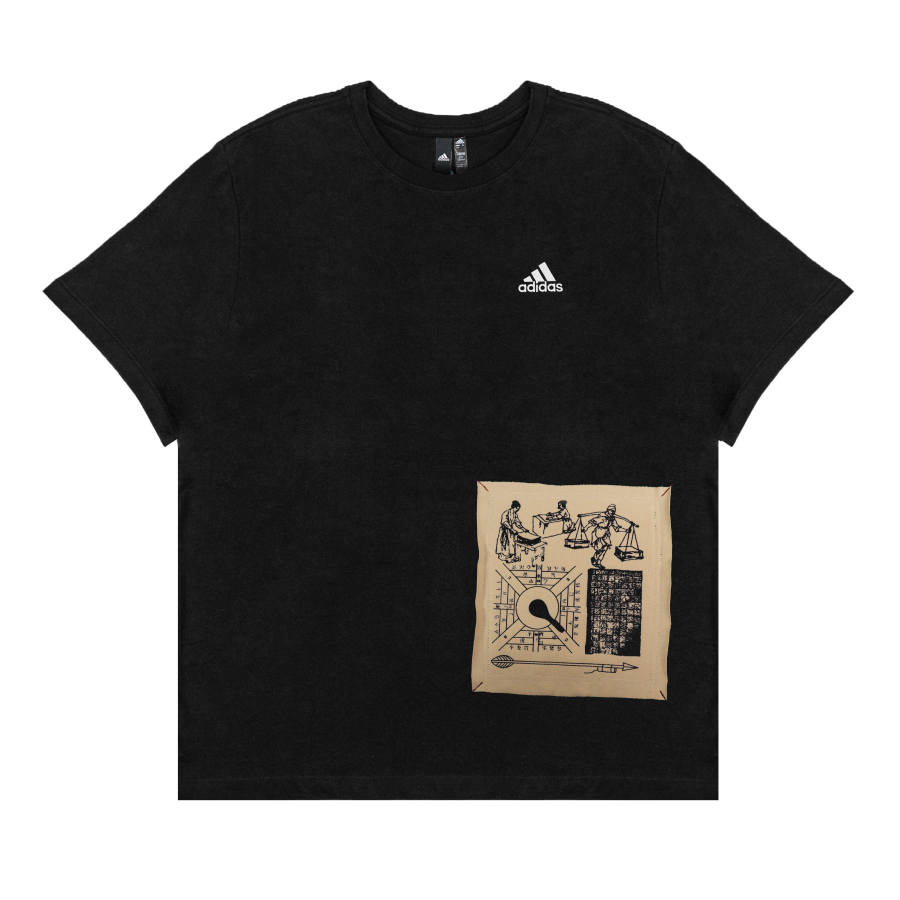 Adidas Adidas T Shirts Unisex Black Crew Neck Moderate Straight Fit
