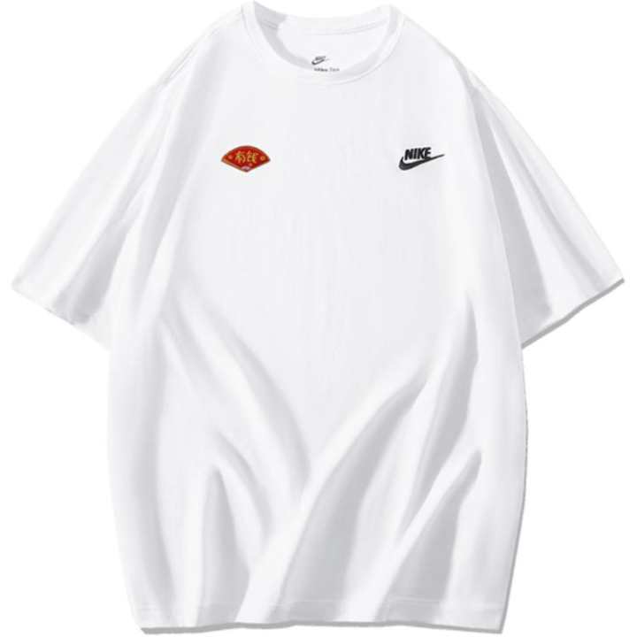 Nike Nike T Shirts Men's White Crew Neck Moderate Straight Fit