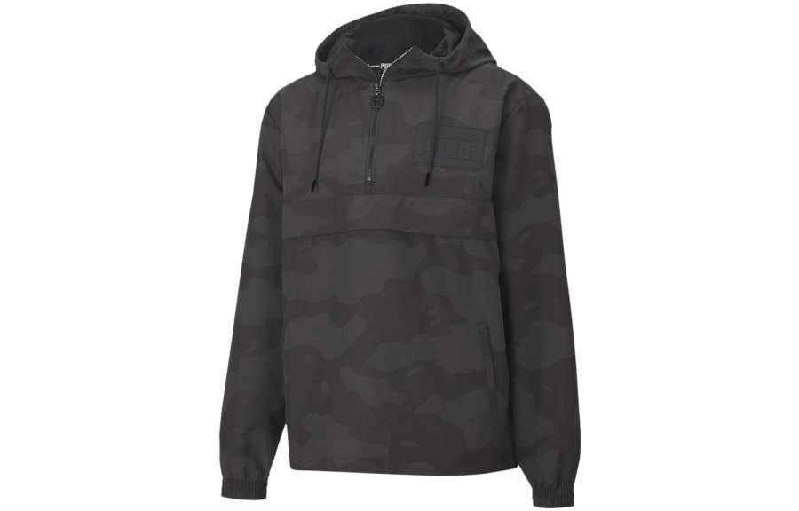 PUMA Sweatshirts Men's Black Hooded Moderate Regular