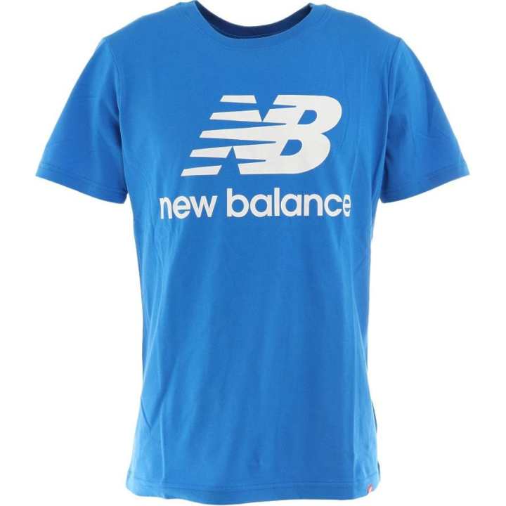 New Balance New Balance T Shirts Men's Blue Crew Neck Moderate Straight Fit