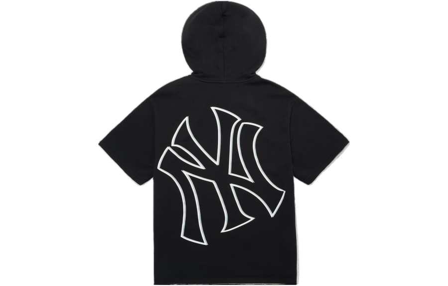MLB New York Yankees Sweatshirts Unisex Black Hooded Moderate Regular