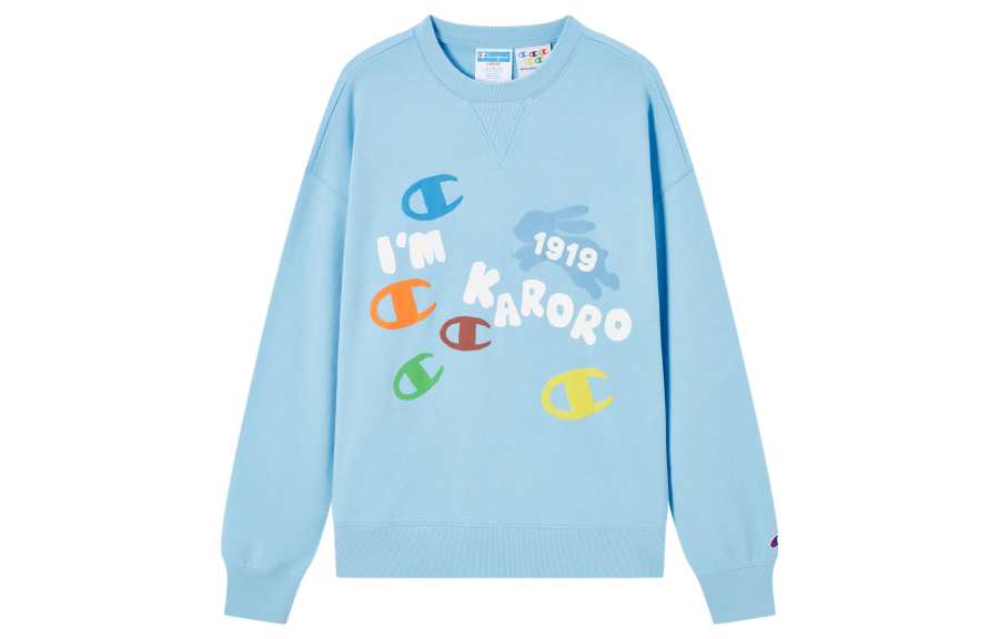 Champion X Melting Sadness Champion X Melting Sadness Collaboration Collection Sweatshirts Unisex Crew Neck Moderate Regular