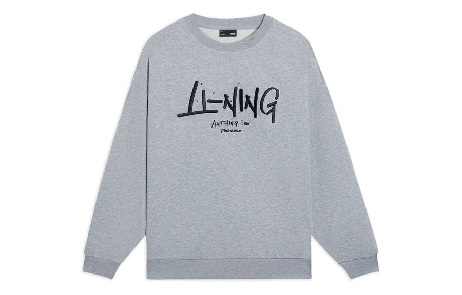 Li-Ning Li Ning Sports Life Collection Sweatshirt Unisex Heather Gray