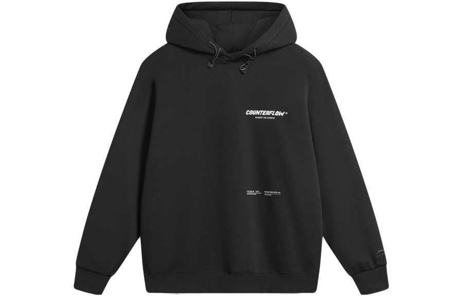 Li-Ning Li Ning CF Tracing Sweatshirts Men's Black Hooded Thickened Regular