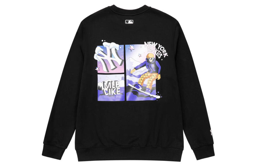 MLB MLB New York Yankees Sweatshirts Unisex Black Crew Neck Moderate Regular