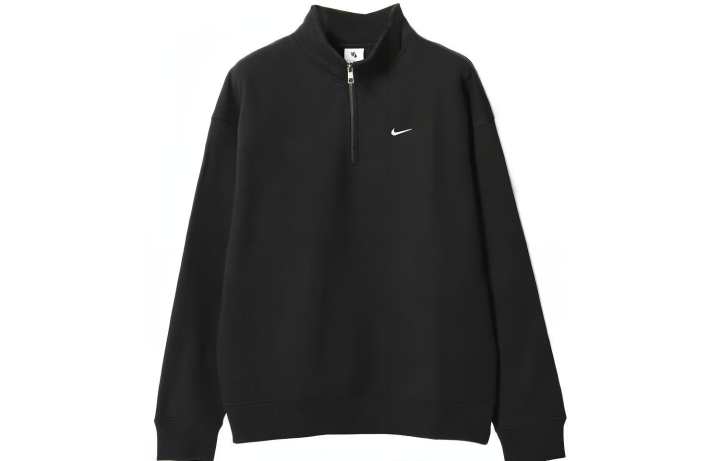 Nike Nike Daily Vintage Sweatshirts Men's Black Stand Collar Moderate Regular