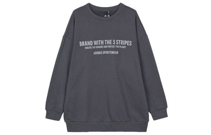 Adidas Adidas Sweatshirts Men's Gray Crew Neck Moderate Regular