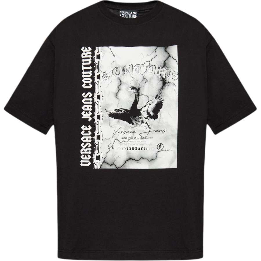 VERSACE JEANS COUTURE Graphic Printed Crewneck T Shirt