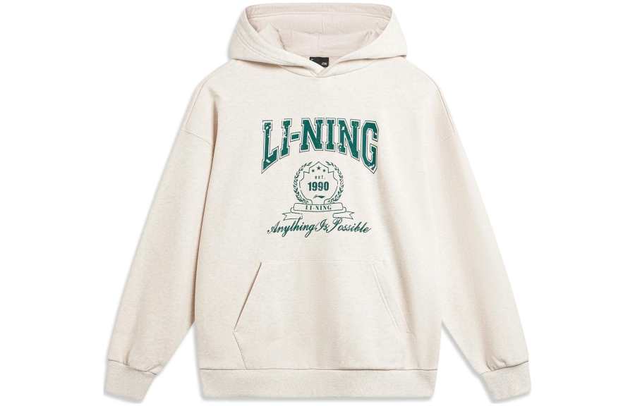 Li-Ning Li Ning Sports Life Collection Sweatshirt Unisex Heather Gray Tile Gray