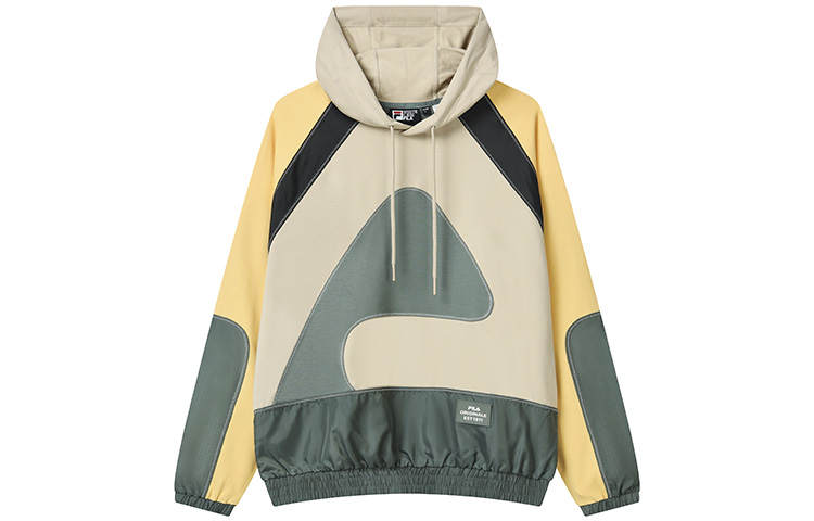 FILA Sweatshirts Men's Dome Gray Green Hooded Moderate Regular