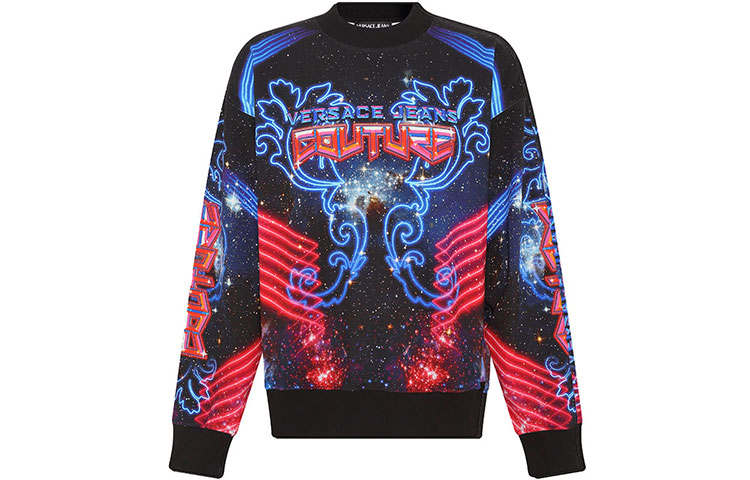 VERSACE JEANS COUTURE Logo Printed Crewneck Sweatshirt