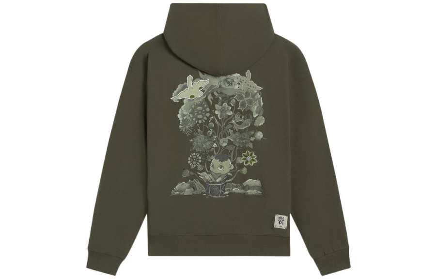 Li-Ning Li Ning Sports Trendy Collection Sweatshirt Unisex Olive Green