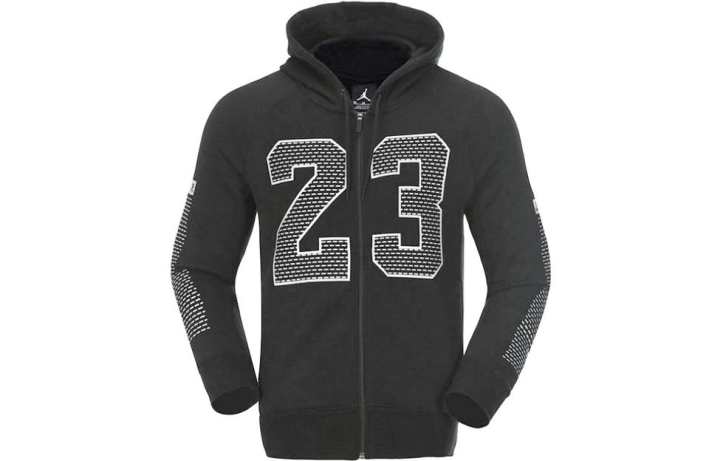 Jordan Jordan Sweatshirts Men's Black Hooded Moderate Cardigan