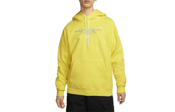 Nike Nike Sweatshirts Men's Yellow Hooded Moderate Regular
