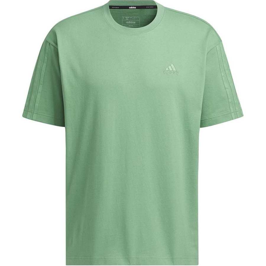 Adidas Adidas T Shirts Unisex Green Crew Neck Moderate Straight Fit