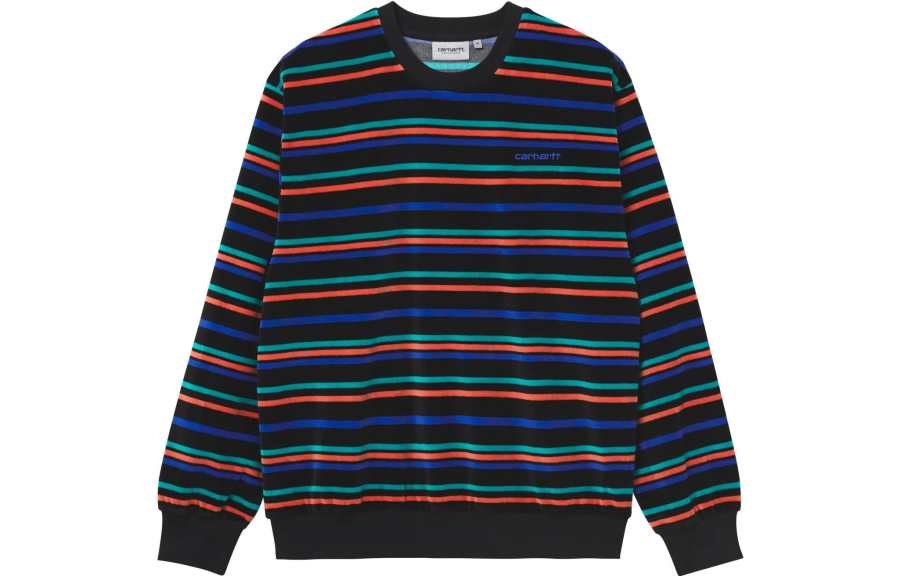 Carhartt WIP Sweatshirts Men's Black Crew Neck Moderate Regular