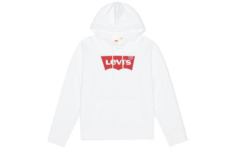 Levis Levis Sweatshirts Men's White Hooded Moderate Regular