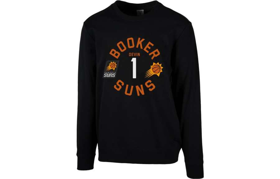 NBA NBA Team Sweatshirts Men's Black Crew Neck Moderate Regular
