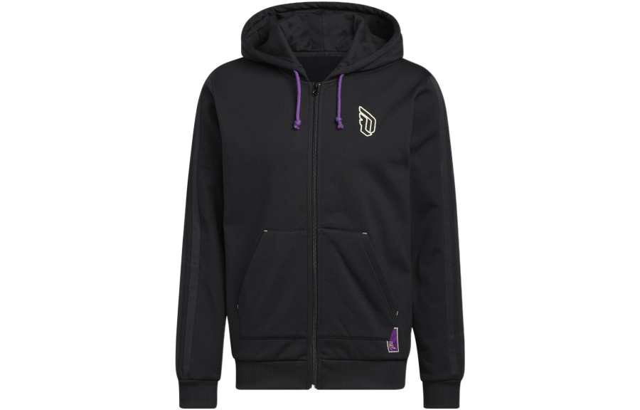 Adidas Adidas Sweatshirts Men's Black Hooded Moderate Cardigan