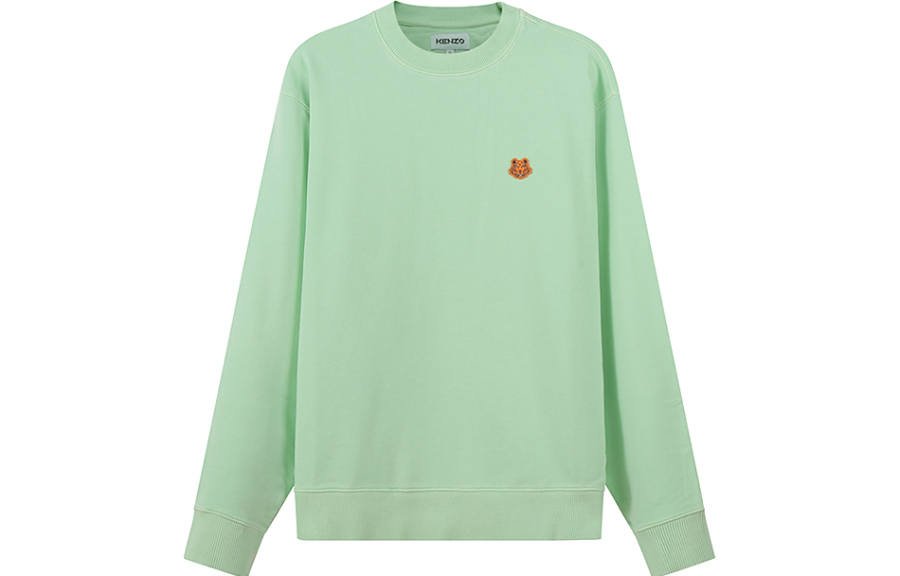 KENZO Sweatshirts Men's Light Green Crew Neck Moderate