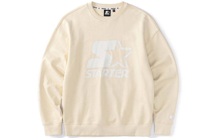 STARTER STARTER Sweatshirts Unisex Birch White Crew Neck Moderate Regular