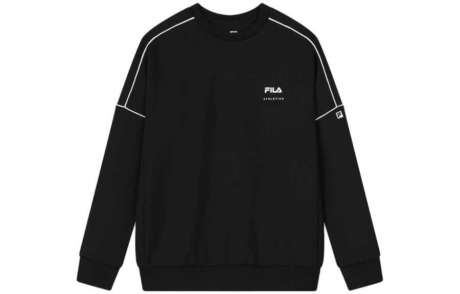 FILA Fitness Sweatshirts Men's Pitch Black Crew Neck Moderate Regular