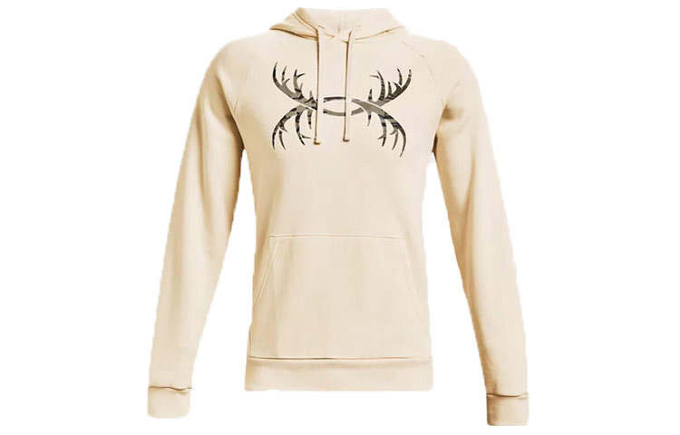 Under Armour Rival Sweatshirts Men's Ecru Hooded Thickened Other