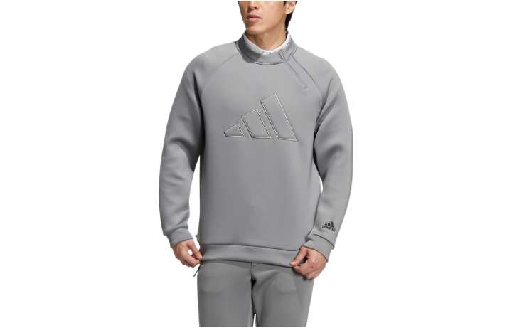 Adidas Adidas Sweatshirts Men's Gray Crew Neck Moderate Regular