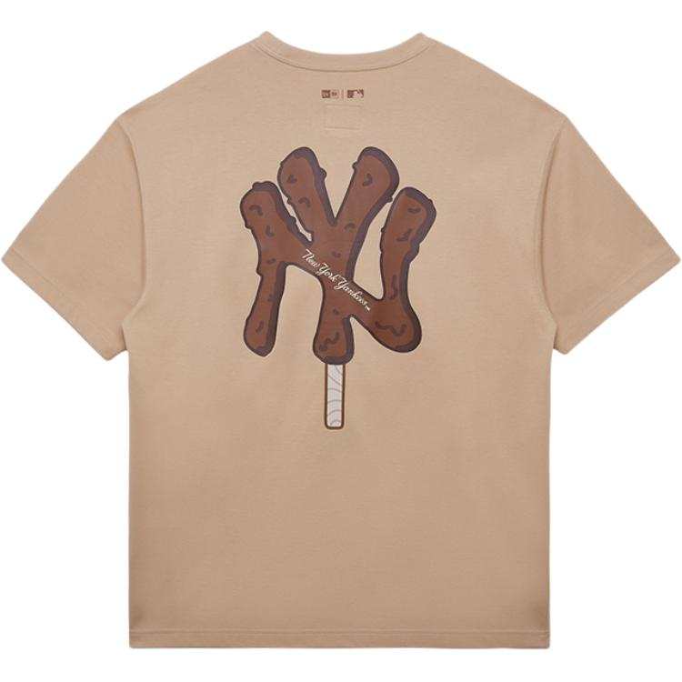 New Era T Shirt, Trendy And Versatile Men's Khaki