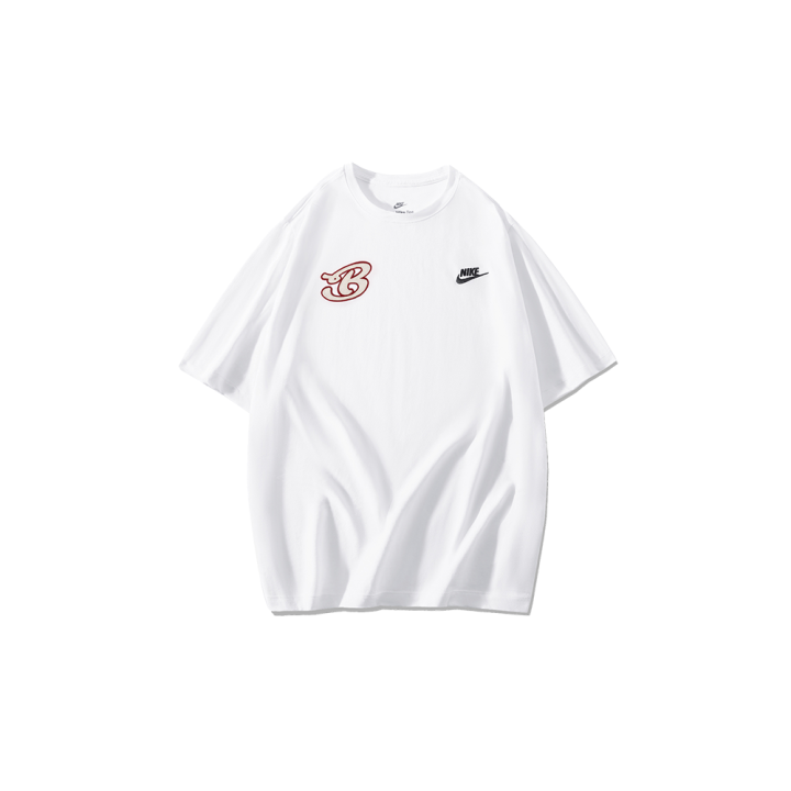 Nike Nike T Shirts Men's White Crew Neck Moderate Straight Fit
