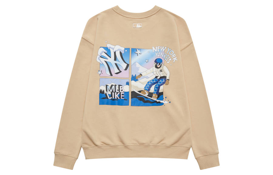 MLB MLB Like Collection Sweatshirts Unisex Camel Crew Neck Moderate Regular