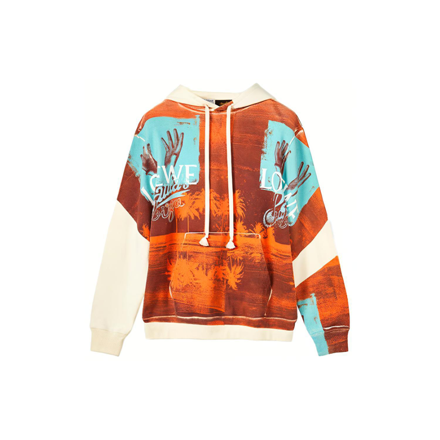 LOEWE LOEWE Tropical Hands Print Hoodie