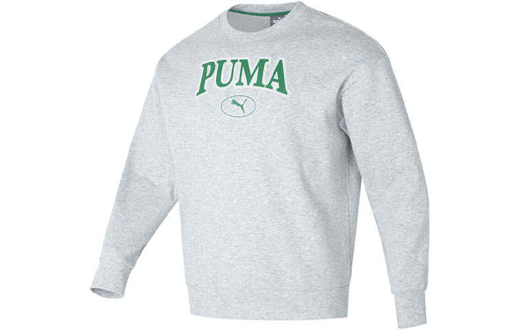 PUMA PUMA Sweatshirts Unisex Gray Crew Neck Moderate Regular