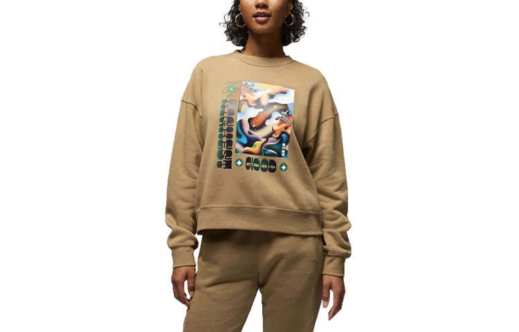 Jordan Jordan Artist Series By Jordan Moss Sweatshirt Unisex Khaki