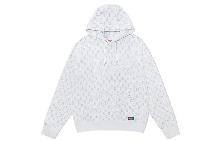 Dickies Sweatshirts Unisex White Gray Letter Hooded Moderate Heavyweight