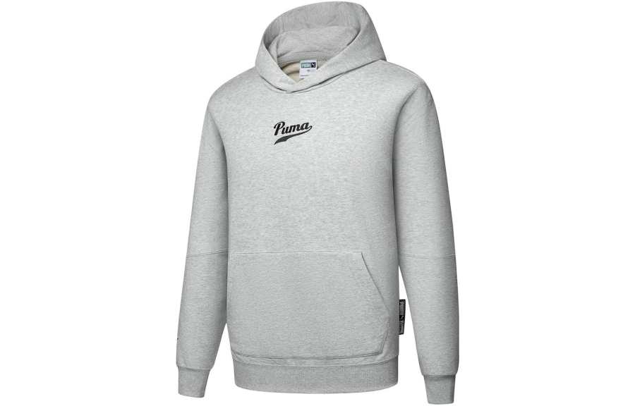 PUMA Sports Life Collection Sweatshirts Men's Gray Hooded Moderate Regular